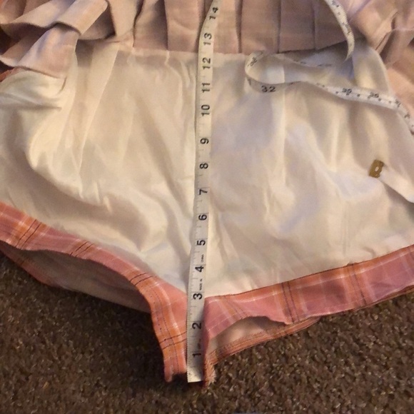 Pink plaid pleated high waist school girl skirt size small - Picture 14 of 14
